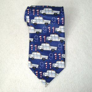 911 NYPD Tie by Umo Lorenzo ITALY